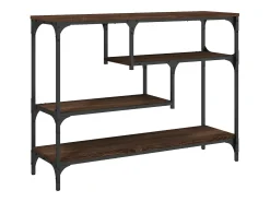 Mesa consola 100x30x75 cm derivados madeira carvalho castanho PT622756