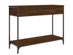 Mesa consola 100x34,5x75 cm derivados madeira carvalho castanho PT306007