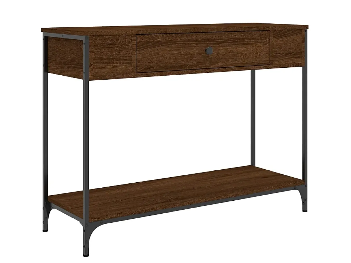Mesa consola 100x34,5x75 cm derivados madeira carvalho castanho PT306007