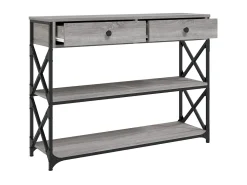 Mesa consola 100x28x75 cm derivados de madeira cinzento sonoma PT390392