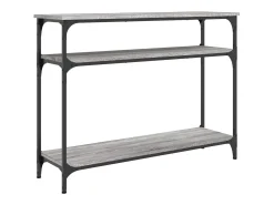 Mesa consola 100x29x75 cm derivados de madeira cinzento sonoma