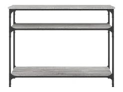 Mesa consola 100x29x75 cm derivados de madeira cinzento sonoma