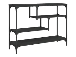 Mesa consola 100x30x75 cm derivados de madeira preto PT969996
