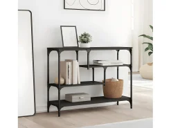 Mesa consola 100x30x75 cm derivados de madeira preto PT969996
