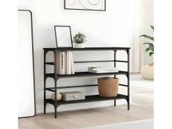 Mesa consola 100x32x75 cm derivados de madeira preto PT644018