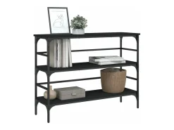 Mesa consola 100x32x75 cm derivados de madeira preto PT644018