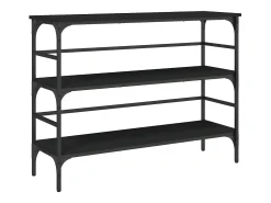 Mesa consola 100x32x75 cm derivados de madeira preto PT644018