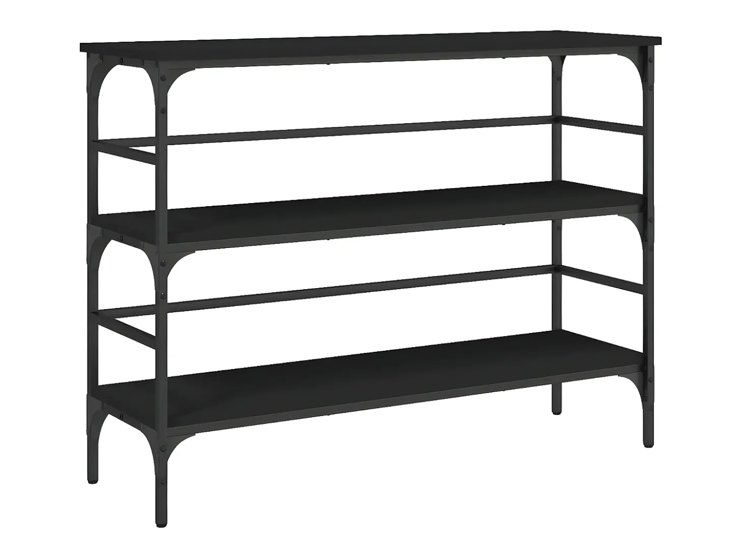 Mesa consola 100x32x75 cm derivados de madeira preto PT644018