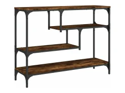 Mesa consola 100x30x75 cm derivados de madeira carvalho fumado