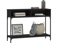 Mesa consola 100x30,5x75 cm derivados de madeira preto PT749724