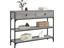 Mesa consola 100x25x75 cm derivados de madeira cinzento sonoma PT916269
