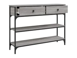 Mesa consola 100x25x75 cm derivados de madeira cinzento sonoma PT916269
