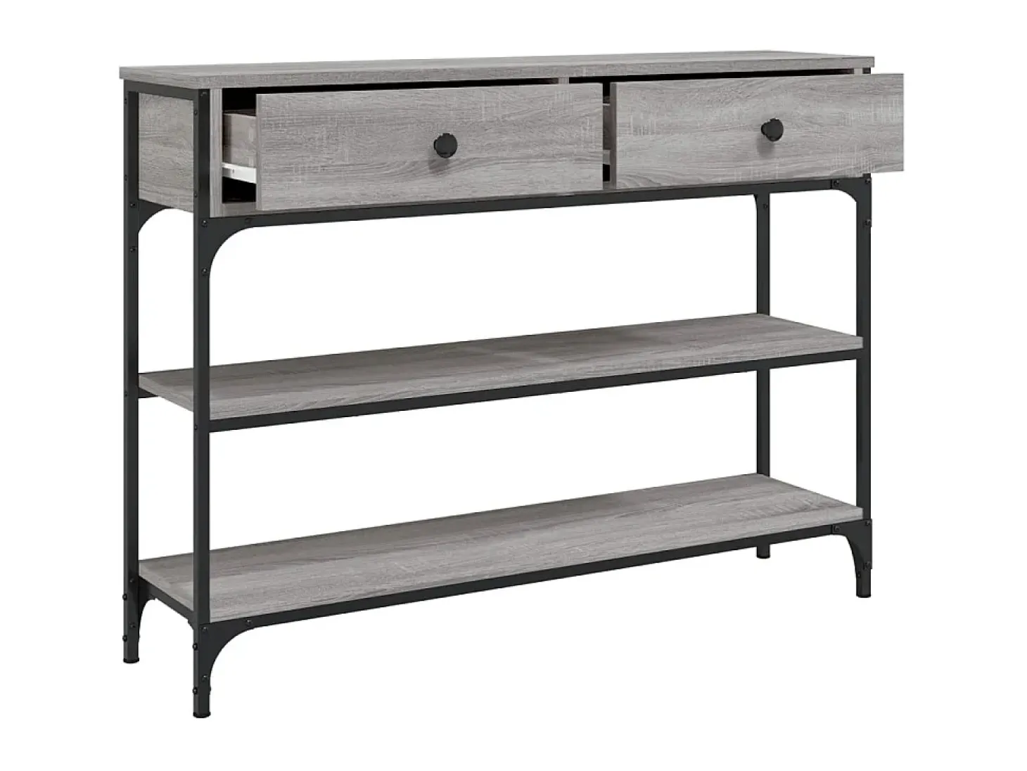 Mesa consola 100x25x75 cm derivados de madeira cinzento sonoma PT916269