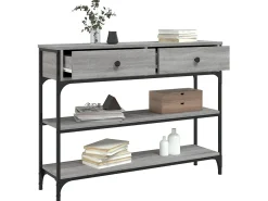 Mesa consola 100x25x75 cm derivados de madeira cinzento sonoma PT916269