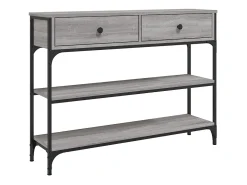 Mesa consola 100x25x75 cm derivados de madeira cinzento sonoma PT916269