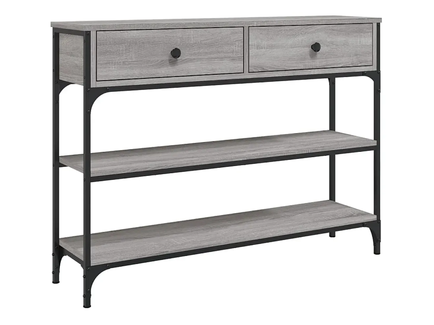 Mesa consola 100x25x75 cm derivados de madeira cinzento sonoma PT916269