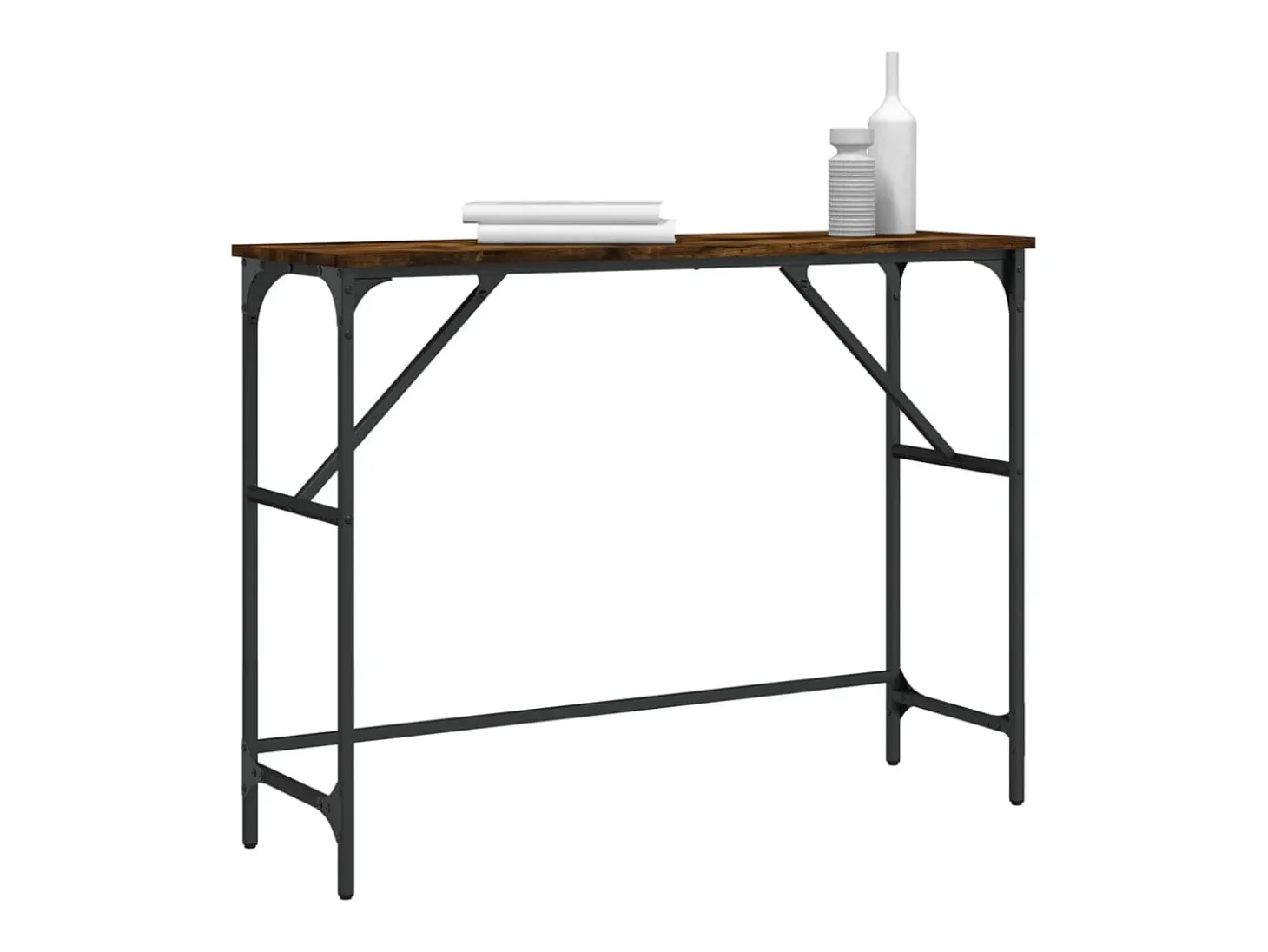 Mesa consola 100x32x75 cm derivados de madeira carvalho fumado PT507988