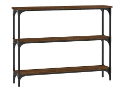Mesa consola 100x22,5x75 cm derivados madeira carvalho castanho PT957468