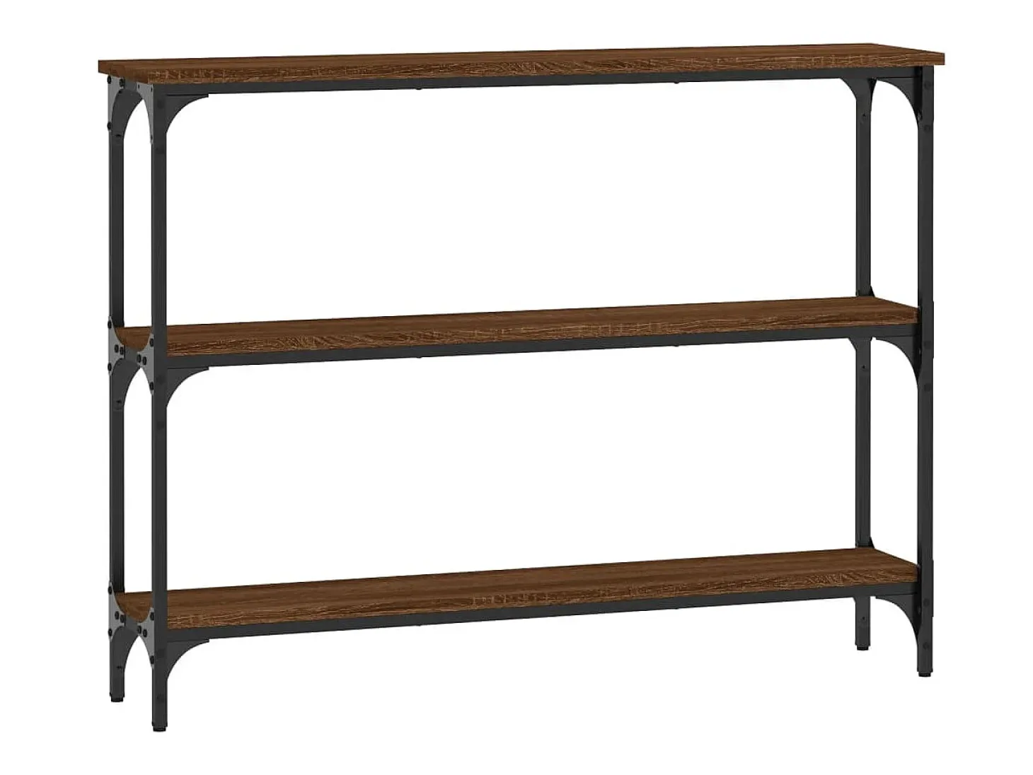 Mesa consola 100x22,5x75 cm derivados madeira carvalho castanho PT957468