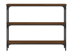 Mesa consola 100x22,5x75 cm derivados madeira carvalho castanho PT957468