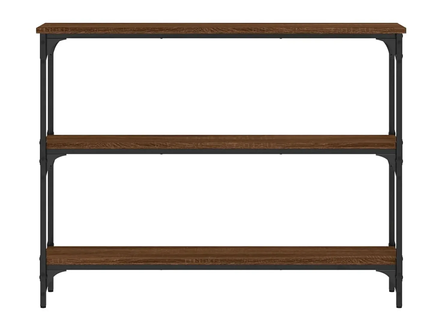 Mesa consola 100x22,5x75 cm derivados madeira carvalho castanho PT957468