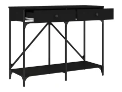 Mesa consola 100x39x78,5 cm derivados de madeira preto PT460190