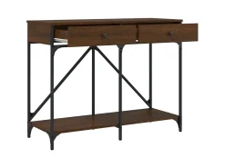 Mesa consola 100x39x78,5 cm derivados madeira carvalho castanho PT177137