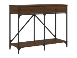 Mesa consola 100x39x78,5 cm derivados madeira carvalho castanho PT177137