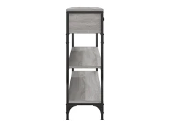 Mesa consola 100x25x75 cm derivados de madeira cinzento sonoma