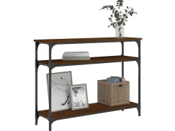 Mesa consola 100x29x75 cm derivados madeira carvalho castanho PT608357