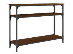 Mesa consola 100x29x75 cm derivados madeira carvalho castanho PT608357