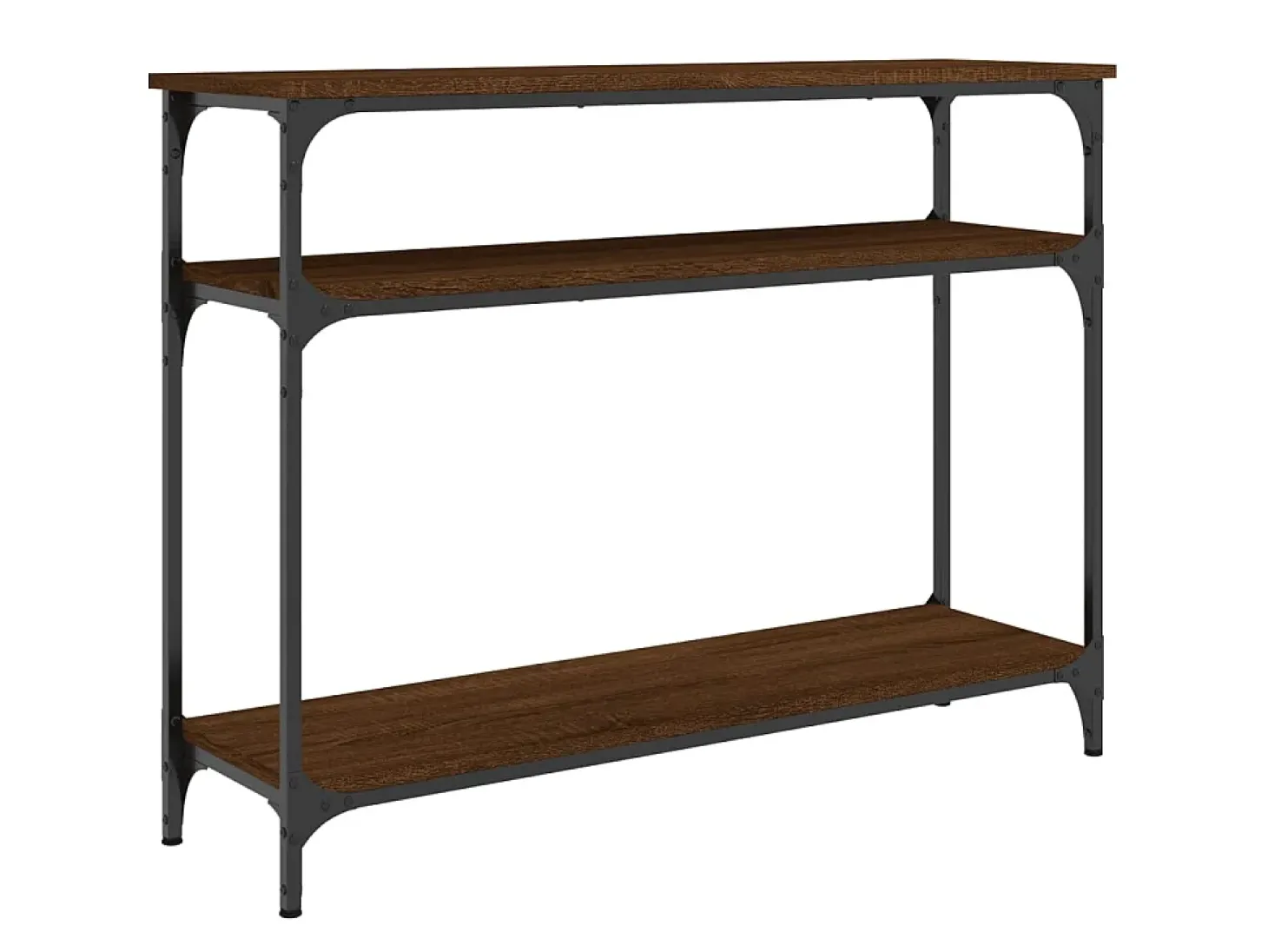 Mesa consola 100x29x75 cm derivados madeira carvalho castanho PT608357