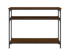 Mesa consola 100x29x75 cm derivados madeira carvalho castanho PT608357
