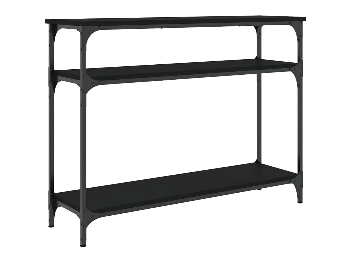 Mesa consola 100x29x75 cm derivados de madeira preto PT795332