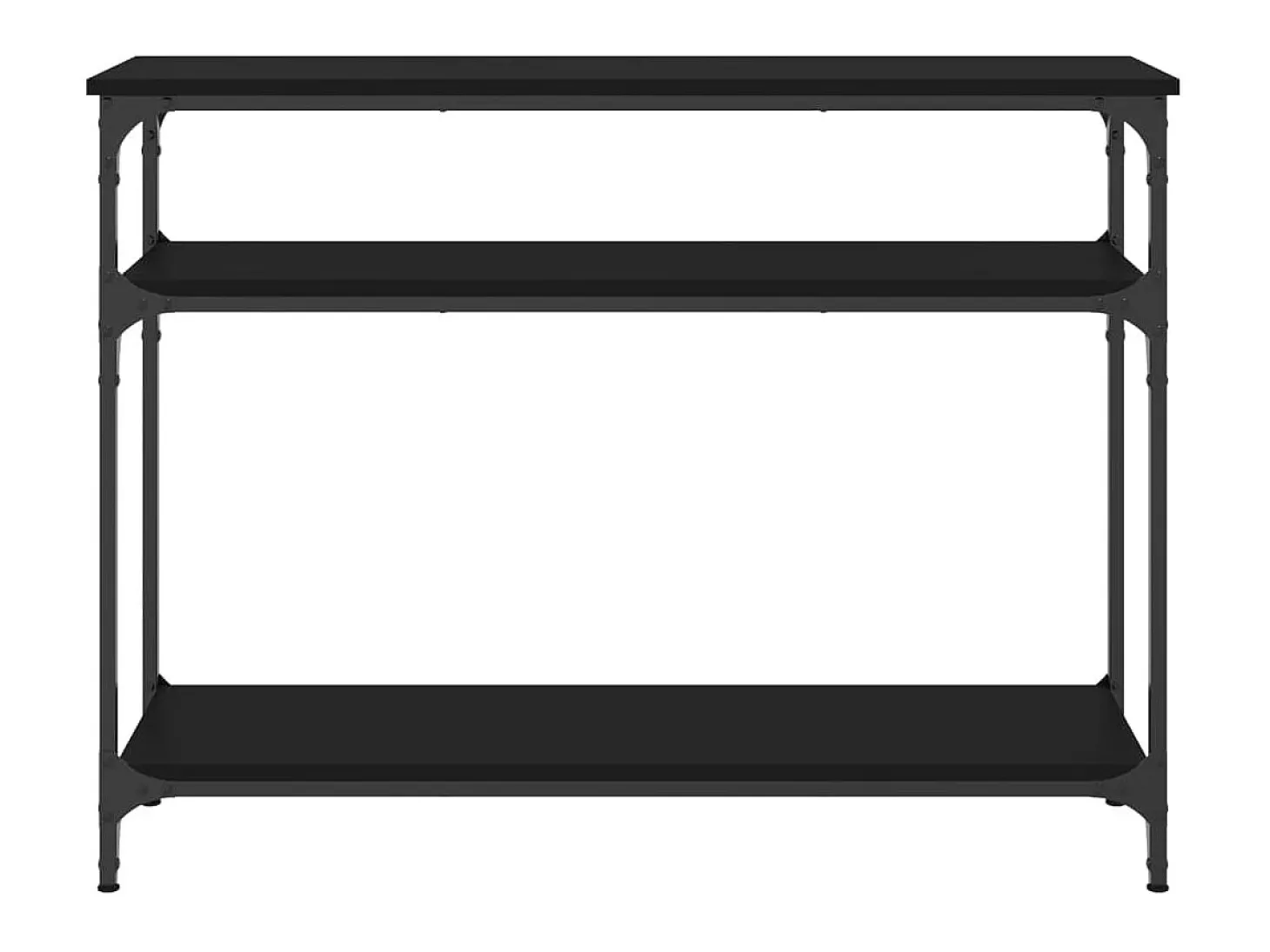 Mesa consola 100x29x75 cm derivados de madeira preto PT795332