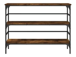 Mesa consola 100x32x75 cm derivados de madeira carvalho fumado PT393368