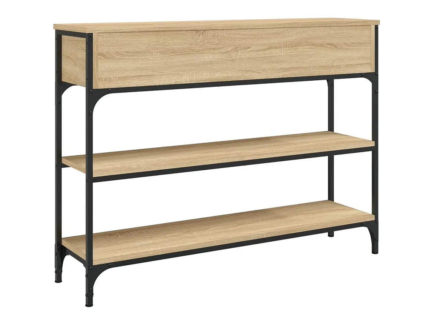 Mesa consola 100x25x75 cm derivados de madeira carvalho sonoma