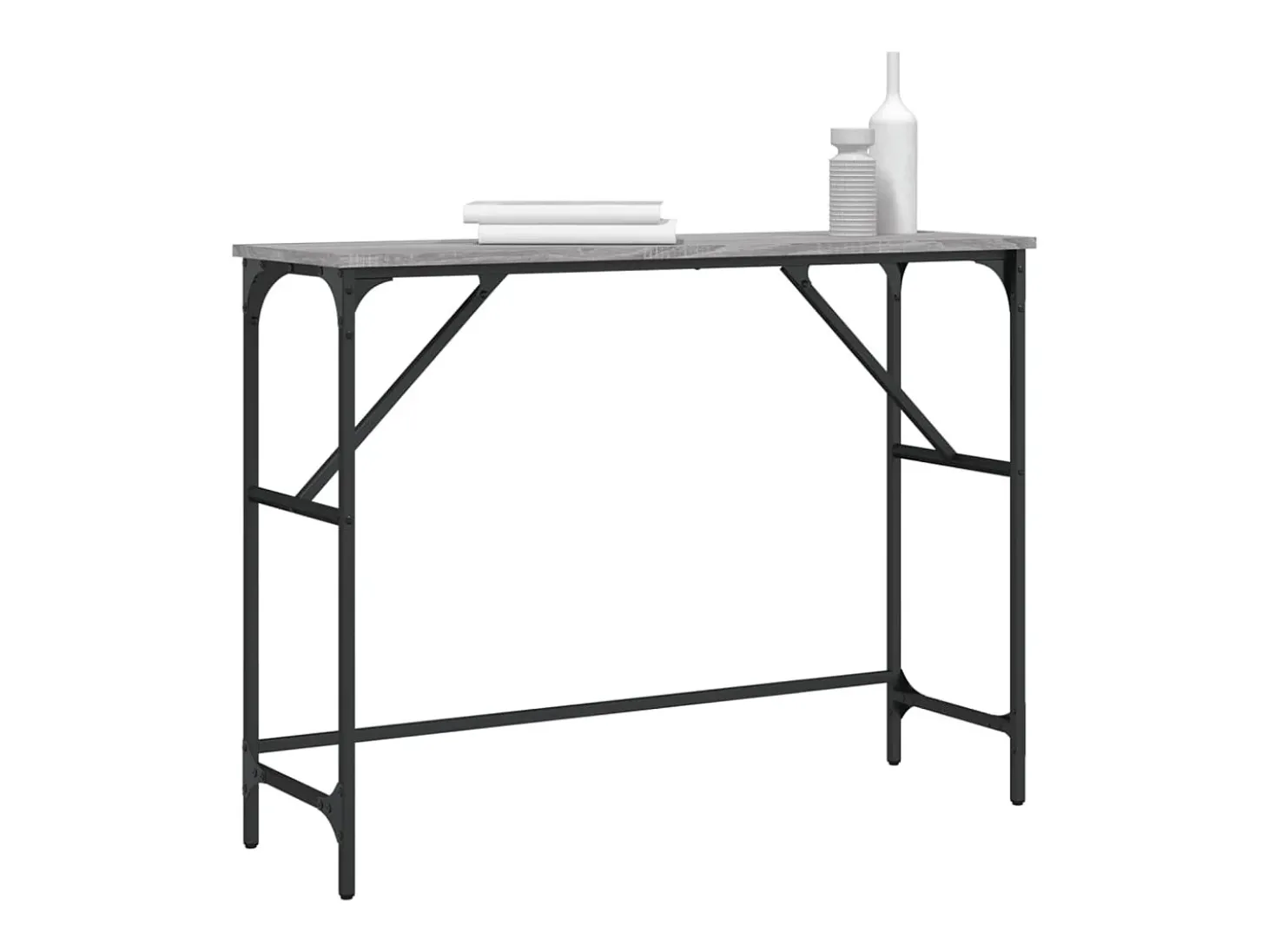 Mesa consola 100x32x75 cm derivados de madeira cinzento sonoma PT639049