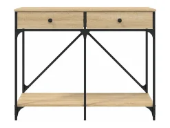 Mesa consola 100x39x78,5 cm derivados madeira carvalho sonoma