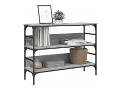 Mesa consola 100x32x75 cm derivados de madeira cinzento sonoma