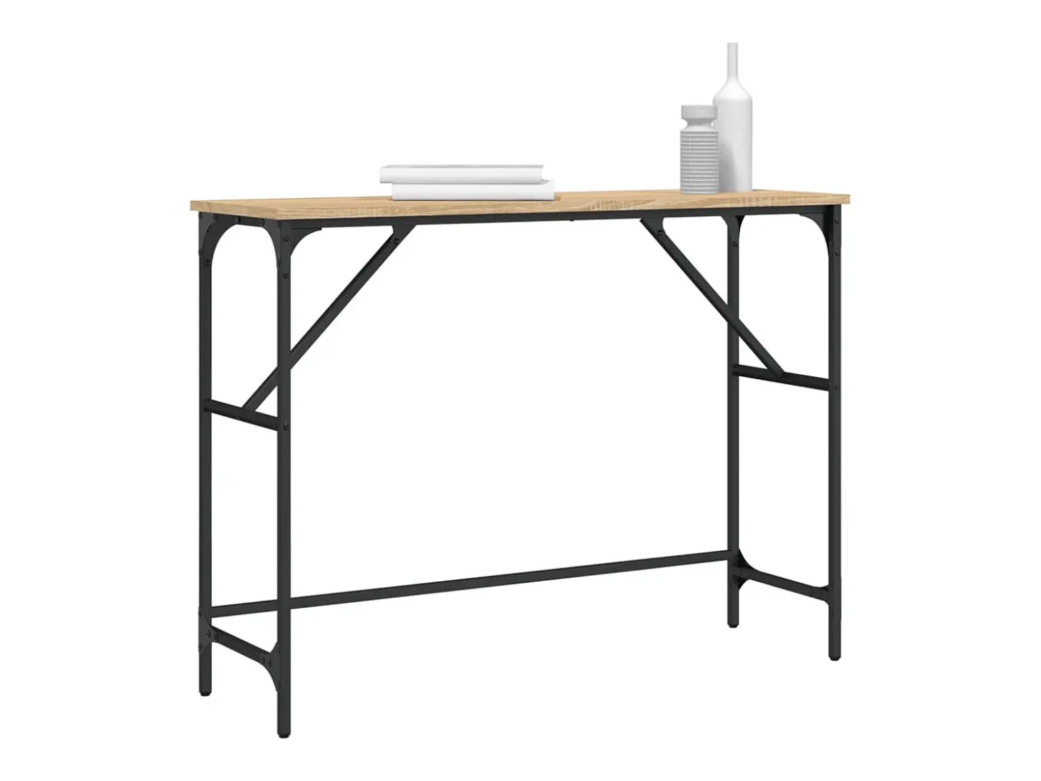 Mesa consola 100x32x75 cm derivados de madeira carvalho sonoma PT333270