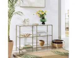 Mesa Consola 100x30x73 cm Dourado