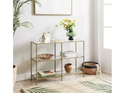 Mesa Consola 100x30x73 cm Dourado