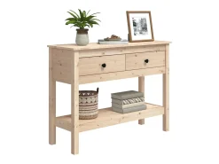 Mesa consola 100x35x75 cm madeira de pinho maciço PT102984