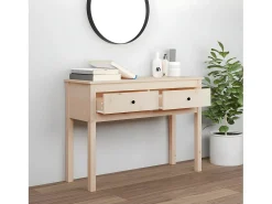 Mesa consola 100x35x75 cm madeira de pinho maciço PT749312