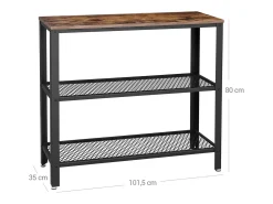 Mesa Consola 101,5x35x80 cm preta
