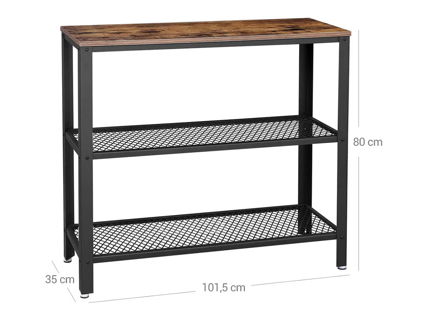 Mesa Consola 101,5x35x80 cm preta