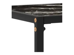 Mesa consola 120x35x75 cm vidro temperado preto