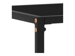 Mesa consola 100x35x75 cm vidro temperado preto PT424955