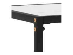 Mesa consola 100x35x75 cm vidro temperado branco PT231842